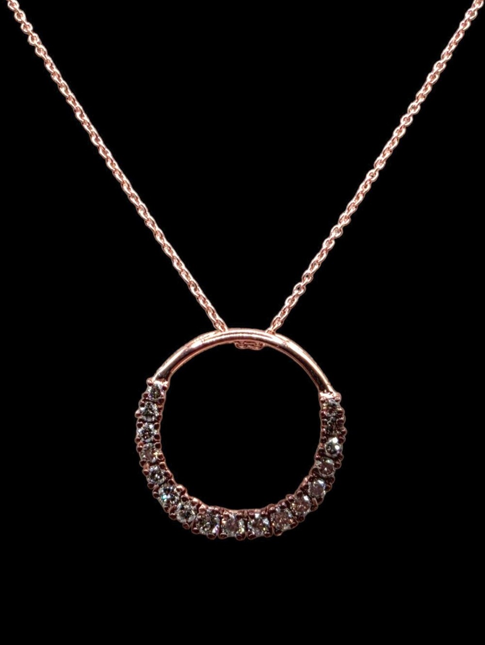 0.75 CTW Natural Champagne Diamond 14K Rose Gold Over 925 Sterling Silver